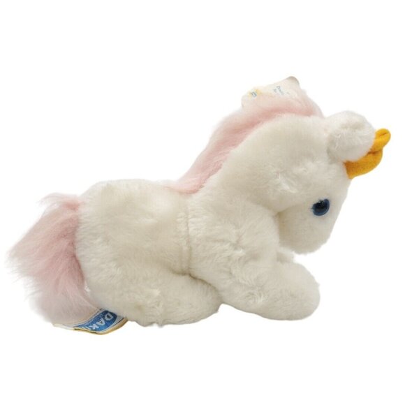 Dakin 1982 Vintage Small 6" Unicorn White Pink Heart Plush Stuffed Animal W/ TAG - Picture 5 of 9